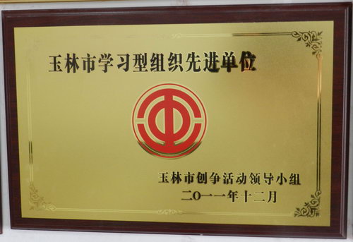 2011年玉林市学习型组织先进单位